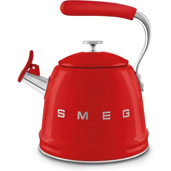 Smeg 50's Retro Style Aesthetic Whistling Kettle-Red