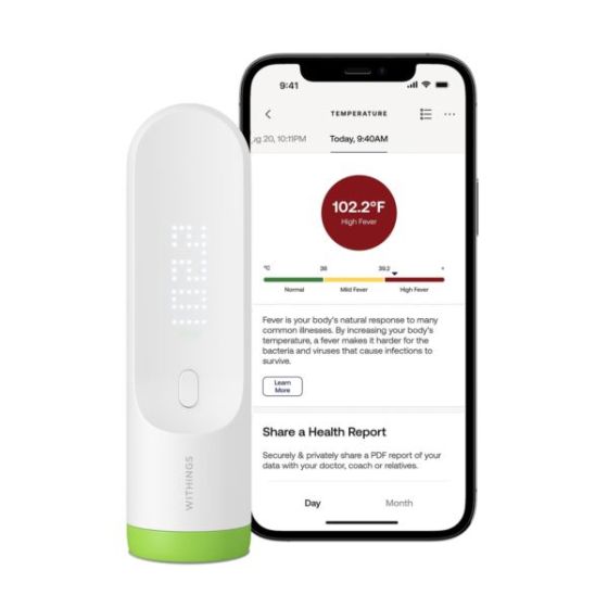 Withings Thermo Smart Non-Contact Thermometer- White