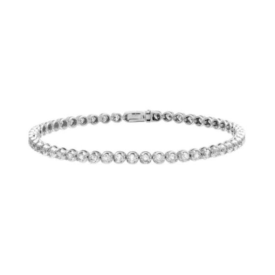3 Carat Diamond Tennis Bracelet 14K Size 7