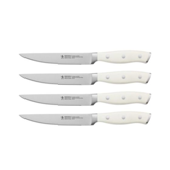 Forged Accent 4pc Steak Knife Set White