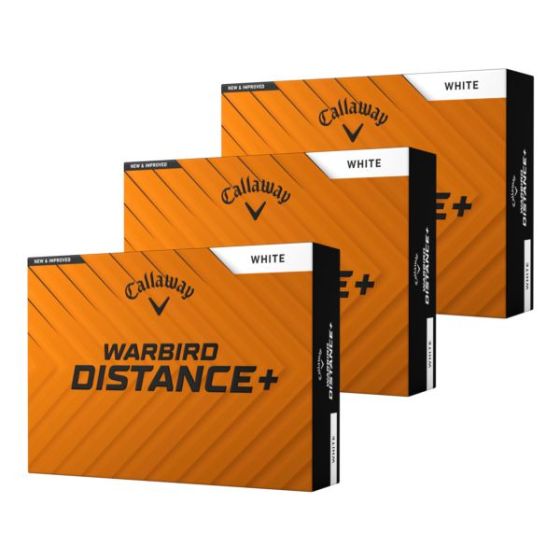 Warbird Distance+ Golf Balls - White - Three Dozen