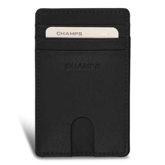 Onyx Leather Access Card Case Size 2.75