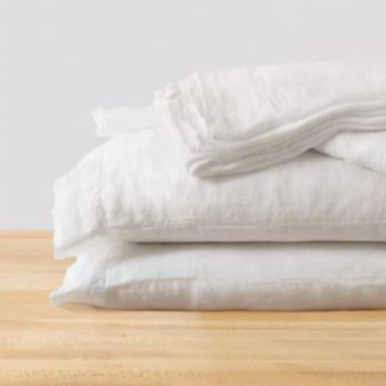 Stonewashed Linen Sheet Sets Cal King White