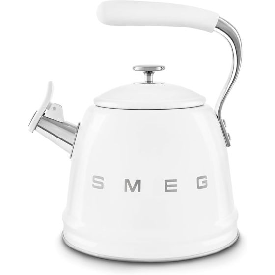 Smeg 50's Retro Style Aesthetic Whistling Kettle-White