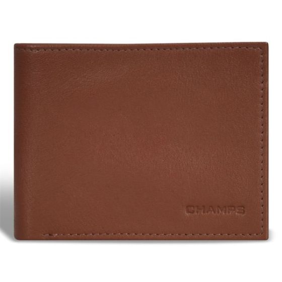 Onyx Leather Center Wing Wallet Size 4.25