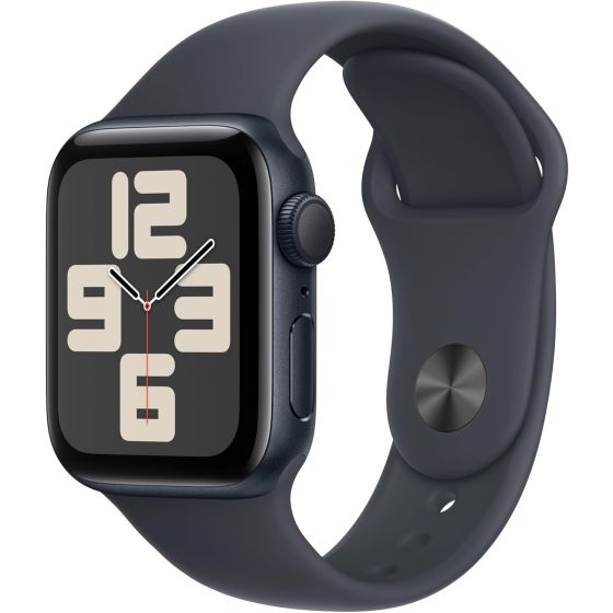 Apple Watch SE GPS 40mm Midnight Aluminum Case with Midnight Sport Band - S/M