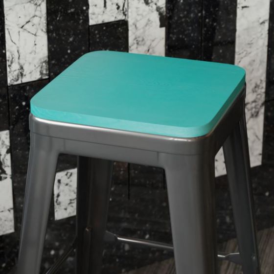 4PK Mint Poly Resin Seats for Stools & Chairs