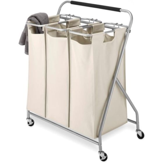 Easy-lift Triple Laundry Sorter
