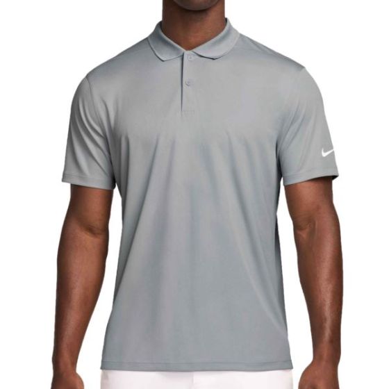 Nike Dri-Fit Victory Solid OLC Men's Golf Polo - Wolf Grey/White/M