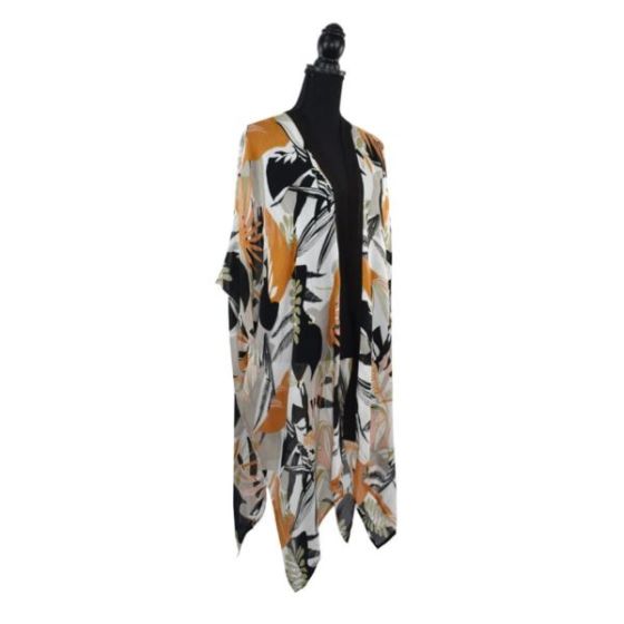 Niecy Palm Print Kimono