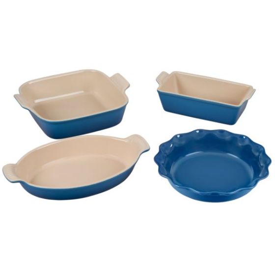 4pc Heritage Stoneware Bakeware Set Marseille