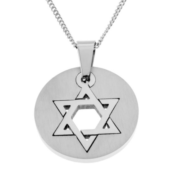 Joyful Sentiments Star of David Round Pendant Necklace