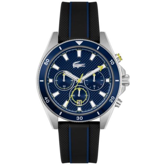 Men's Mainsail Chronograph Black Silicone Strap Navy Dial