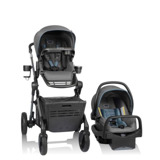 Pivot Troop Child & Pet Travel System w/ LiteMax Car Seat Moonstone Gray