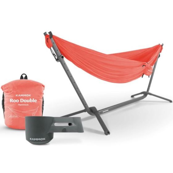 Swiftlet Hammock Stand Bundle - Granite Grey Stand / Daylight Coral Hammock
