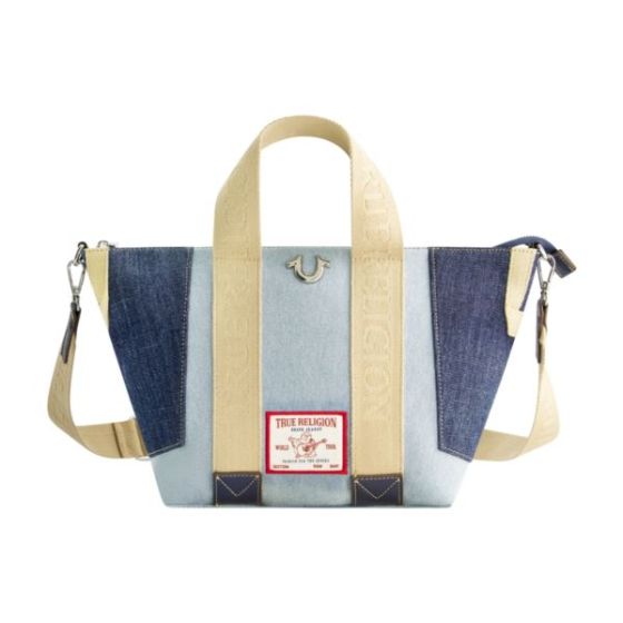 True Religion Patchwork Denim Tote Bag
