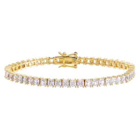CZ Princess Cut Tennis Bracelet Size 6.5