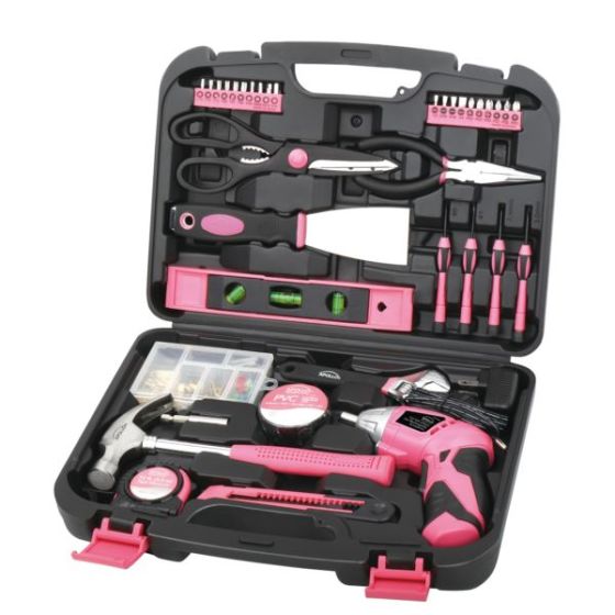 135 Piece Household Tool Kit - Pink