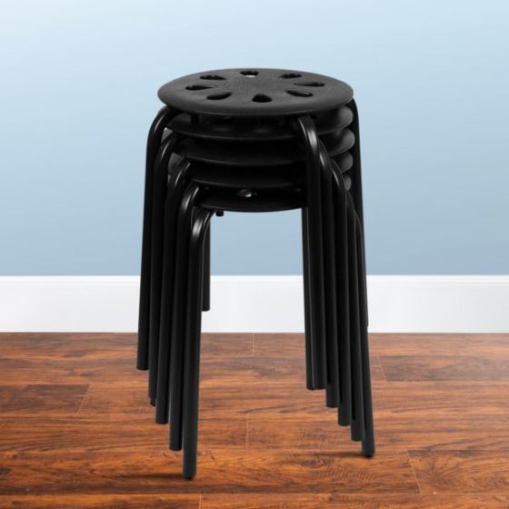Plastic Nesting Stack Stools - School/Office/Home, 17.5