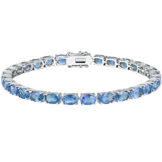Oval Cut Tanzanite Tennis Bracelet