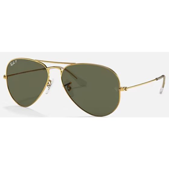 Ray-Ban Aviator Unisex Sunglasses Polarized Size 58-Gold
