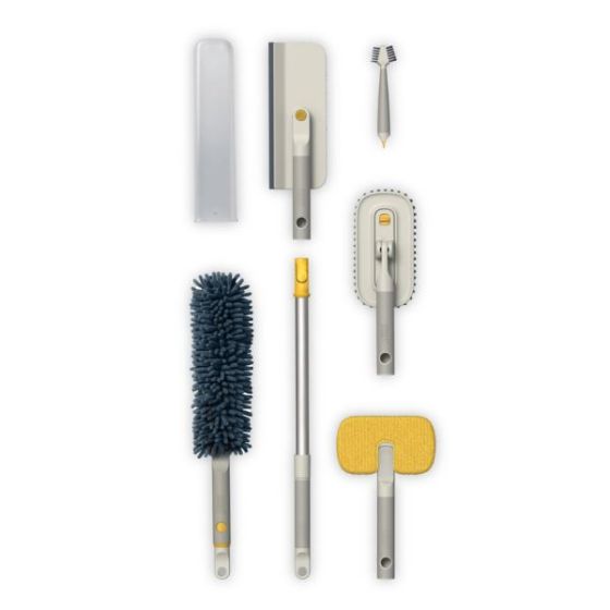 CleanTech 6pc Deep Cleaning Set w/ Extension Pole