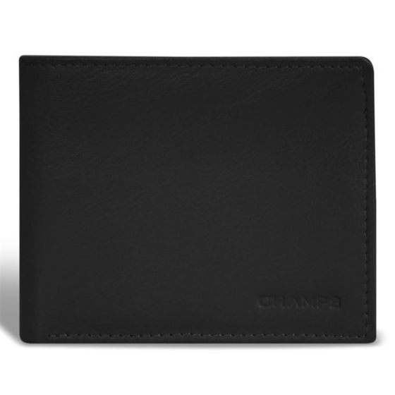 Onyx Leather Zip Bi-Fold Wallet Size 4.5