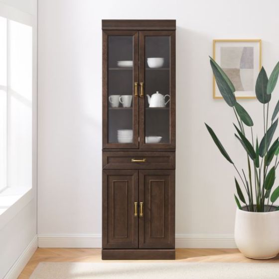 Stanton Glass Door Kitchen Storage Pantry Cabinet