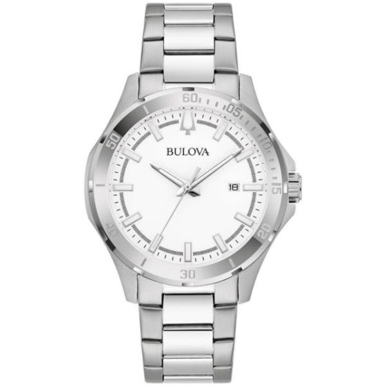 Corporate Collection Men's White Dial Stainless Steel Bracelet Watch