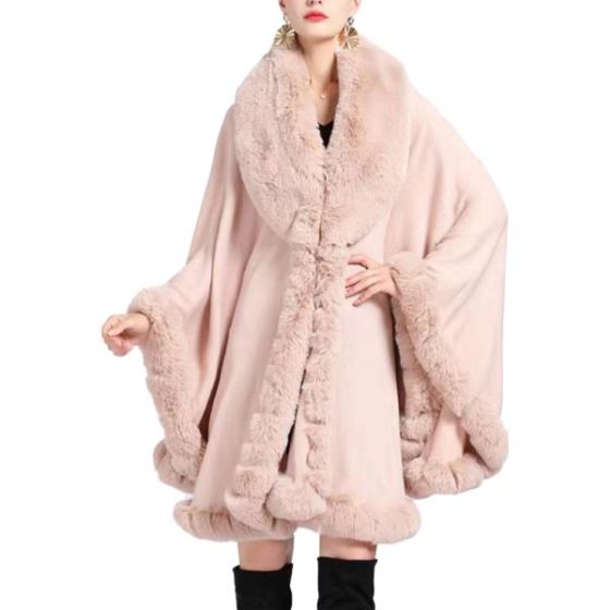 Ruana w/ Mink Fur Trim
