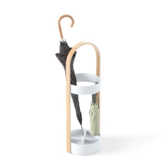 Bellwood Wood Umbrella Stand Wht/Natural