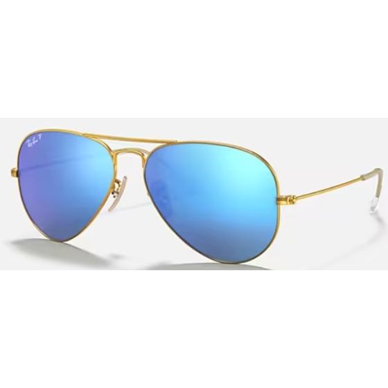 Ray-Ban Aviator Flash Sunglasses Polarized Size 58