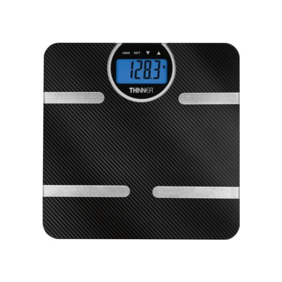 Thinner Carbon Fiber Body Analysis Scale Black