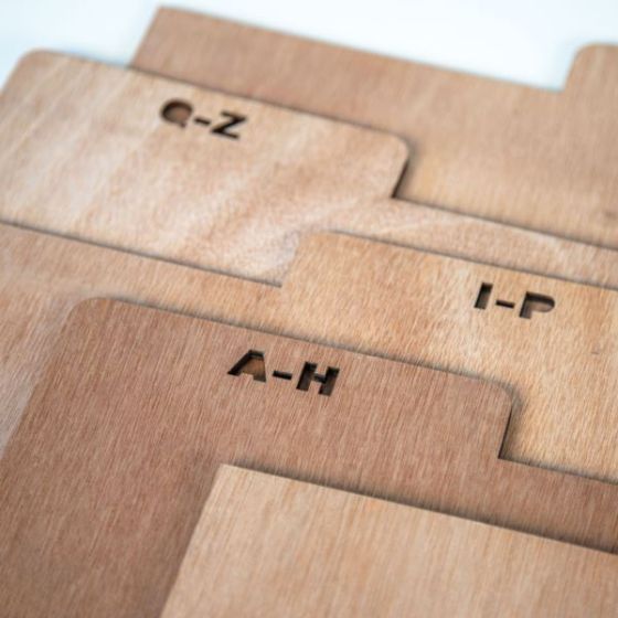 A-Z Vinyl Record Crate Dividers