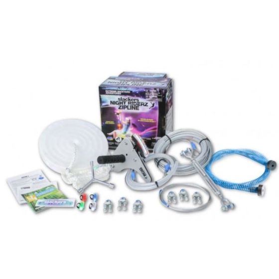 Slackers 100' Zipline Night Riderz Kit w/ Spring Brake