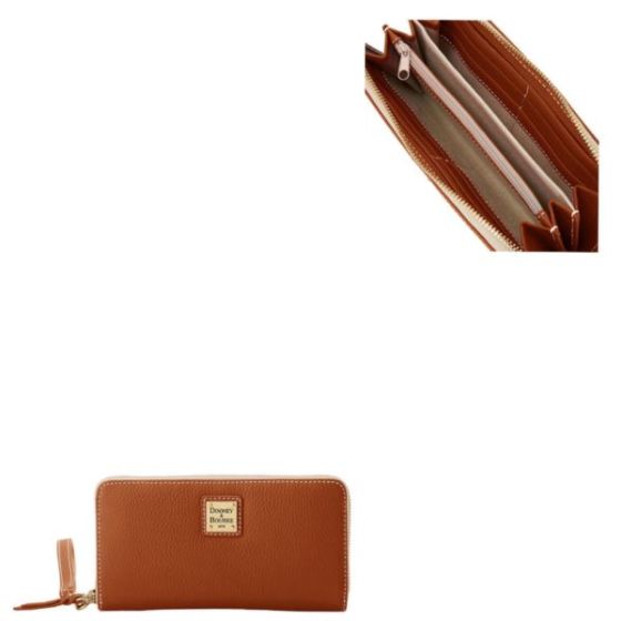 Lucca Leather Large Zip Around Wristlet