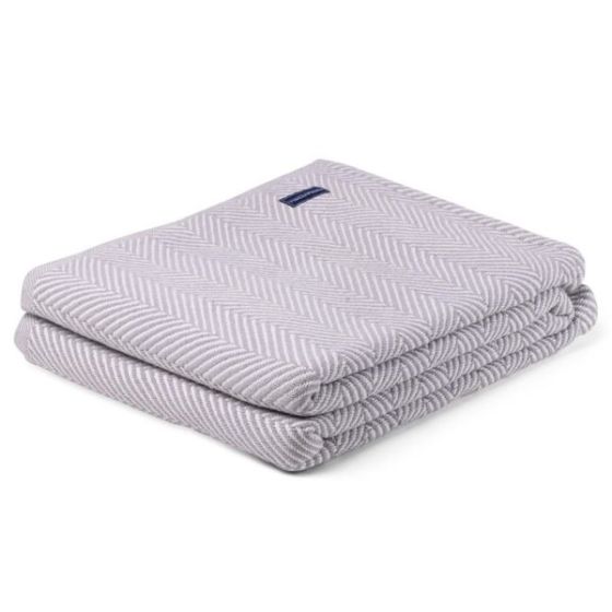 Faribault Mill Madison Cotton Bed Blanket - White/Gray, Queen