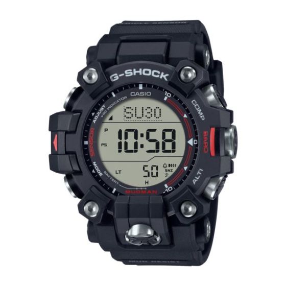 Men's Mudman Triple Sensor Black & Red Bio-Based Resin Watch