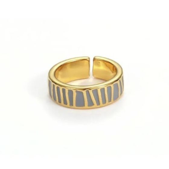 Minimalist Channel Ring - Gray