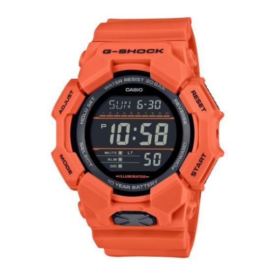 Mens GD010 Large LED Digital Watch Orange