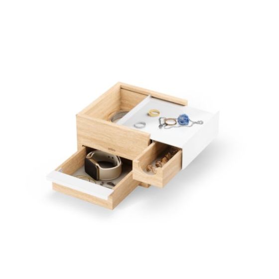 Stow It Mini Jwl Box Wht/Nat