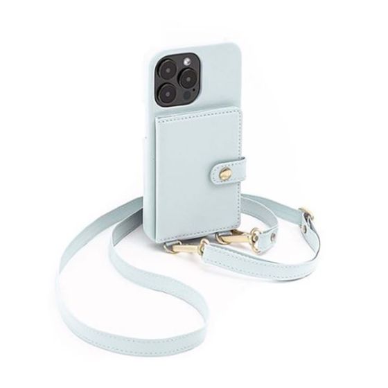 Doria - Silverlake Vegan Leather Wallet Crossbody Case for Apple iPhone 14 Pro Max / 13 Pro Max
