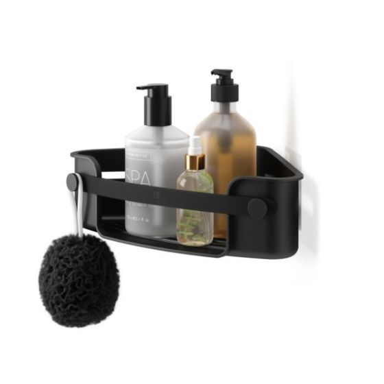 Flex Adhesive Corner Bin Black