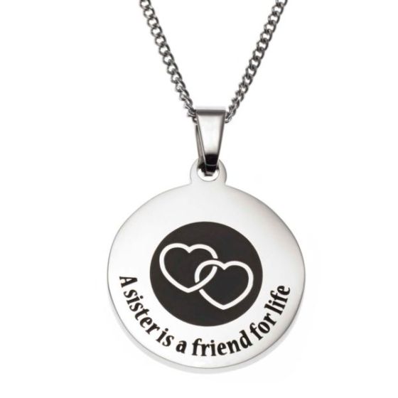 Joyful Sentiments A Sister is a Friend Pendant Necklace