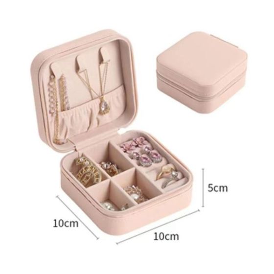 Pink Zipper Jewelry Box