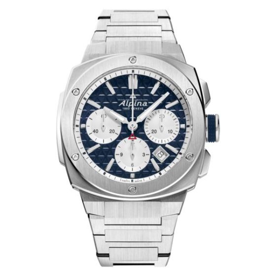 Alpiner Extreme Chronograph Automatic Stainless Steel Watch Navy Dial