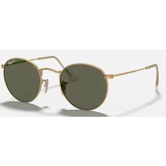 Ray-Ban Round Metal Men's Sunglasses Polarized Size 50