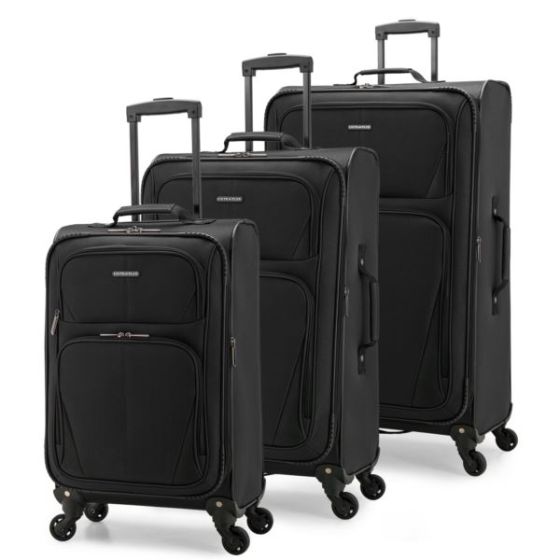 Key West Softside Expandable Spinners, 3 pc set, Black