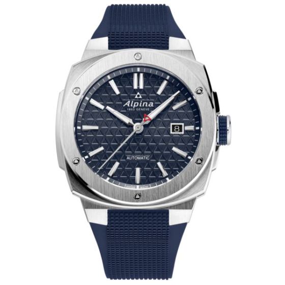 Men's Alpiner Extreme Automatic Navy Rubber Strap Watch Navy Dial