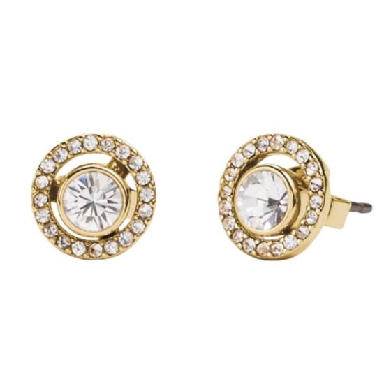 Pav Halo Studs - Gold